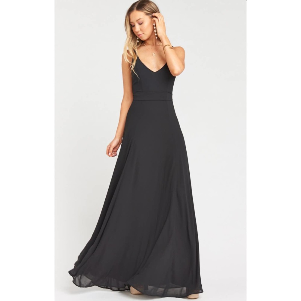New Show Me Your Mumu Black Jenn Maxi Dress XS